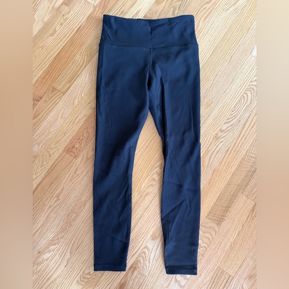 Athleta Pants - Athleta Elation Rib Black High-Waist Leggings